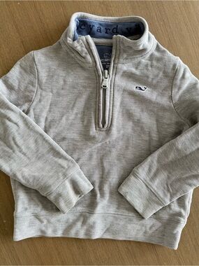 VGUC 2T Vineyard Vines gray saltwater quarter zip
